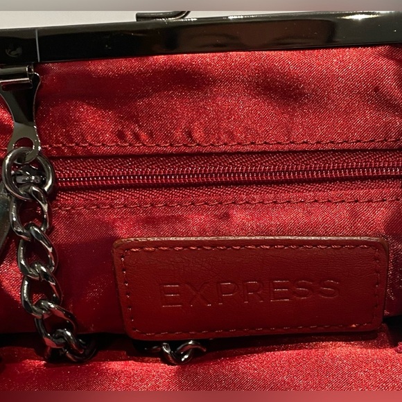 Express Vintage Red Sparkly Clutch, NWT - Picture 4 of 9